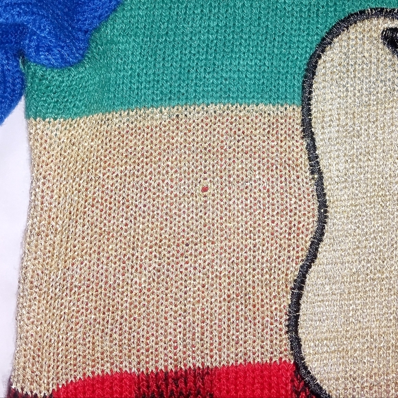 Vgt. Color Block Bow tie Present Ugly Christmas Sweater Size M/M - Picture 9 of 9